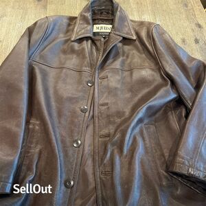 Wilsons Leather Men's Brown Bomber Jacket XL Casual